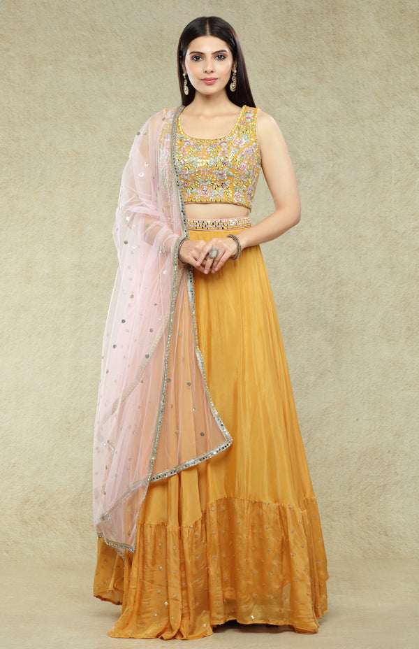 Mango & Blush pink Lehenga Set #7101