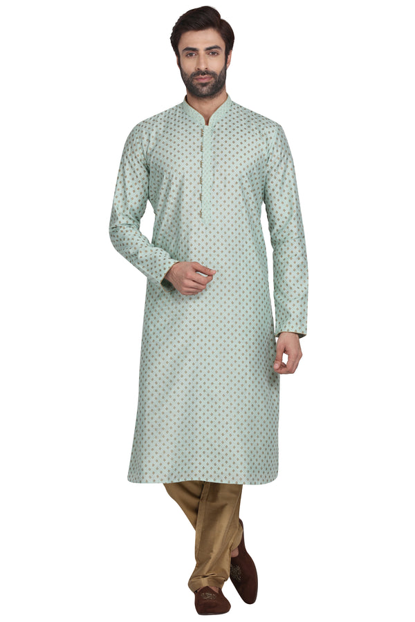 Mint Printed Kurta Set