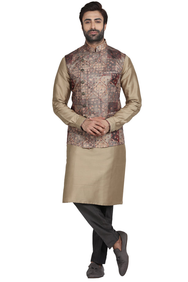 Printed Bandi Kurta Set