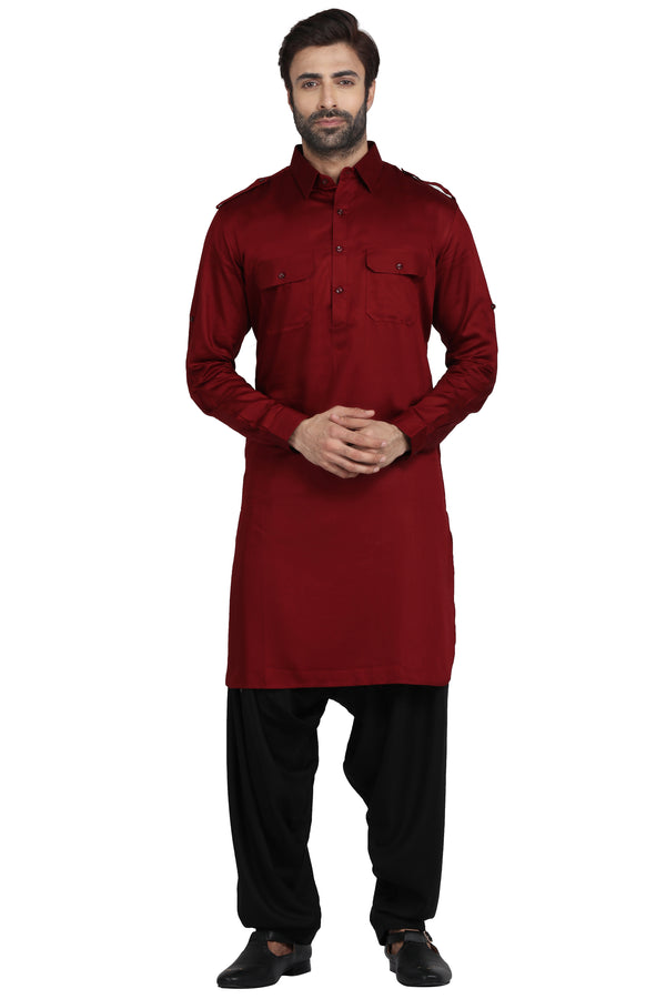 Maroon Pathani Set