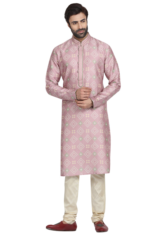 Lilac Printed Kurta Set #6010